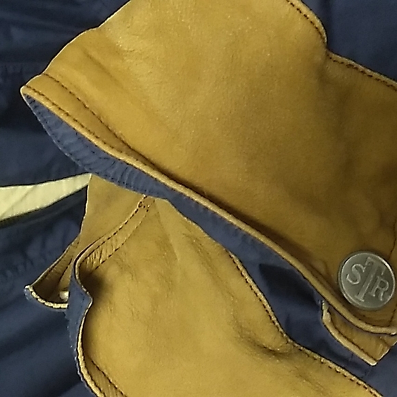 Structure warm blue and leather trimmed jacket size Men's large. Please see pics - Picture 13 of 13